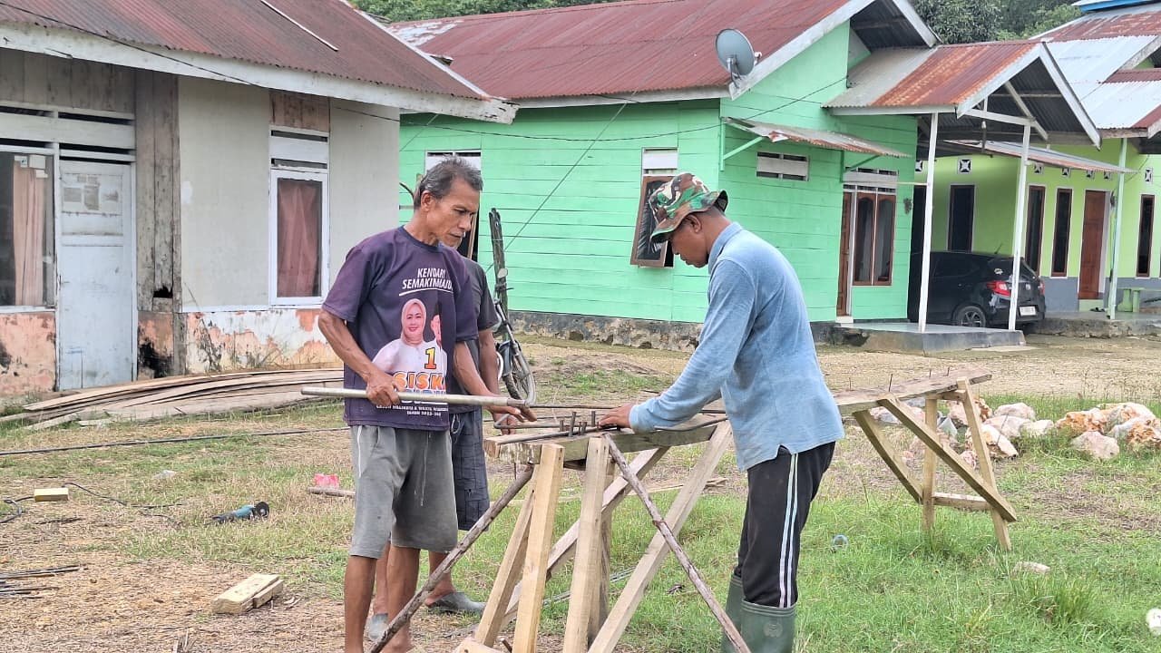 Kemanunggalan TNI-Rakyat Warnai Pembangunan TMMD 127 di Sambuli