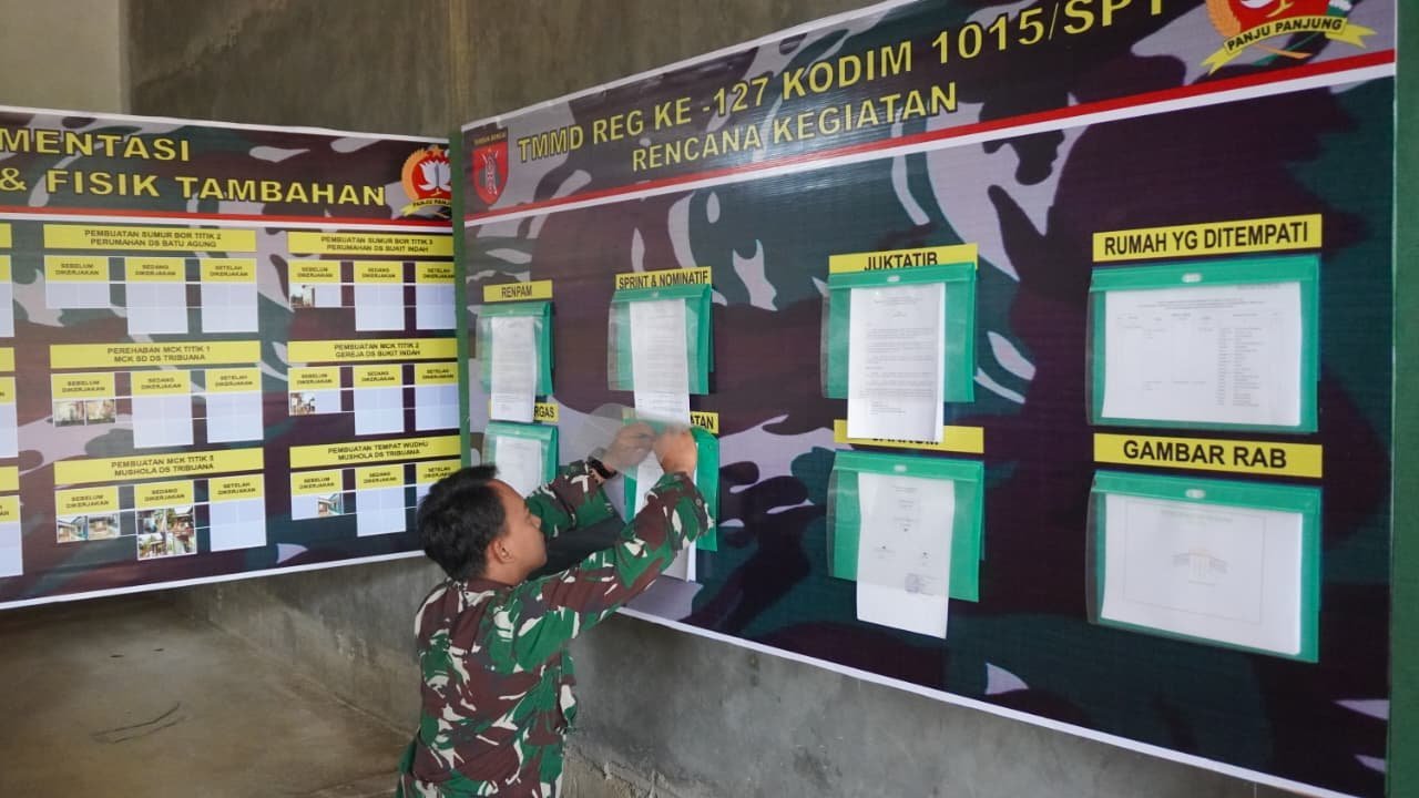 Satgas TMMD ke-127 Kodim 1015/Sampit Rutin Update Progres Fisik dan Non Fisik