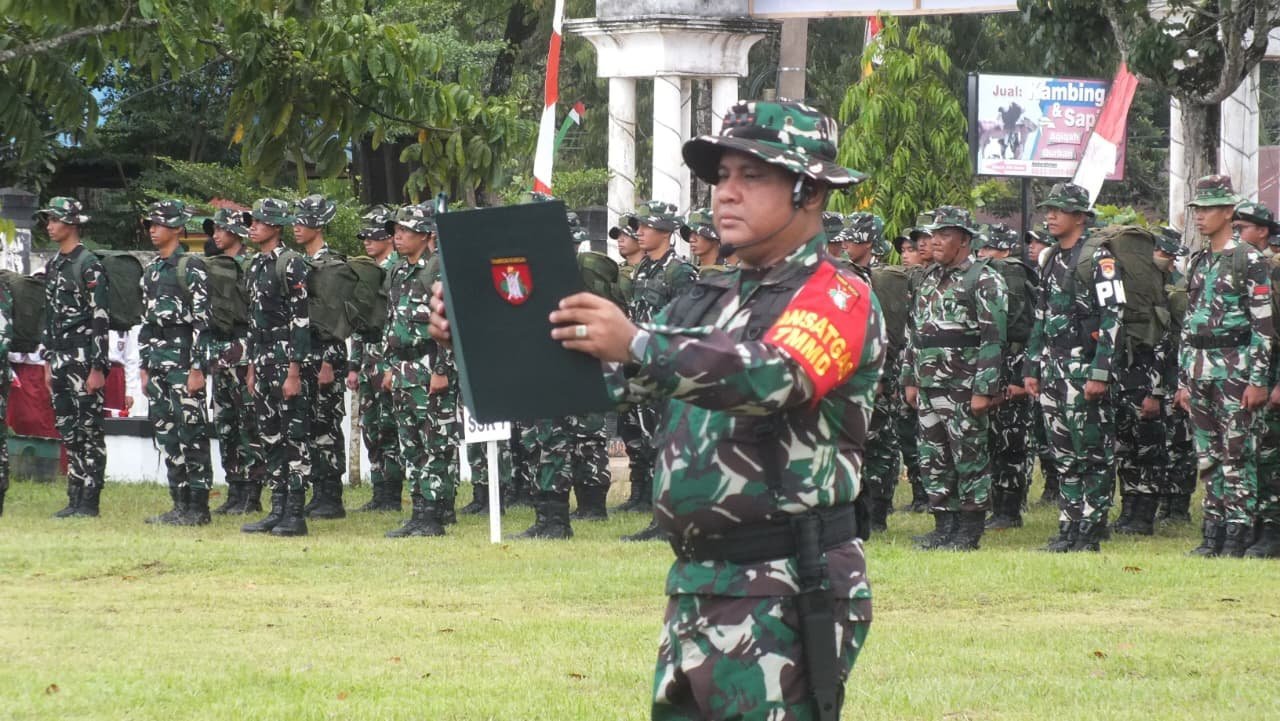 Upacara Pembukaan TMMD Ke-128 Kodim 1014/Pbn Resmi Digelar di Pangkalan Banteng