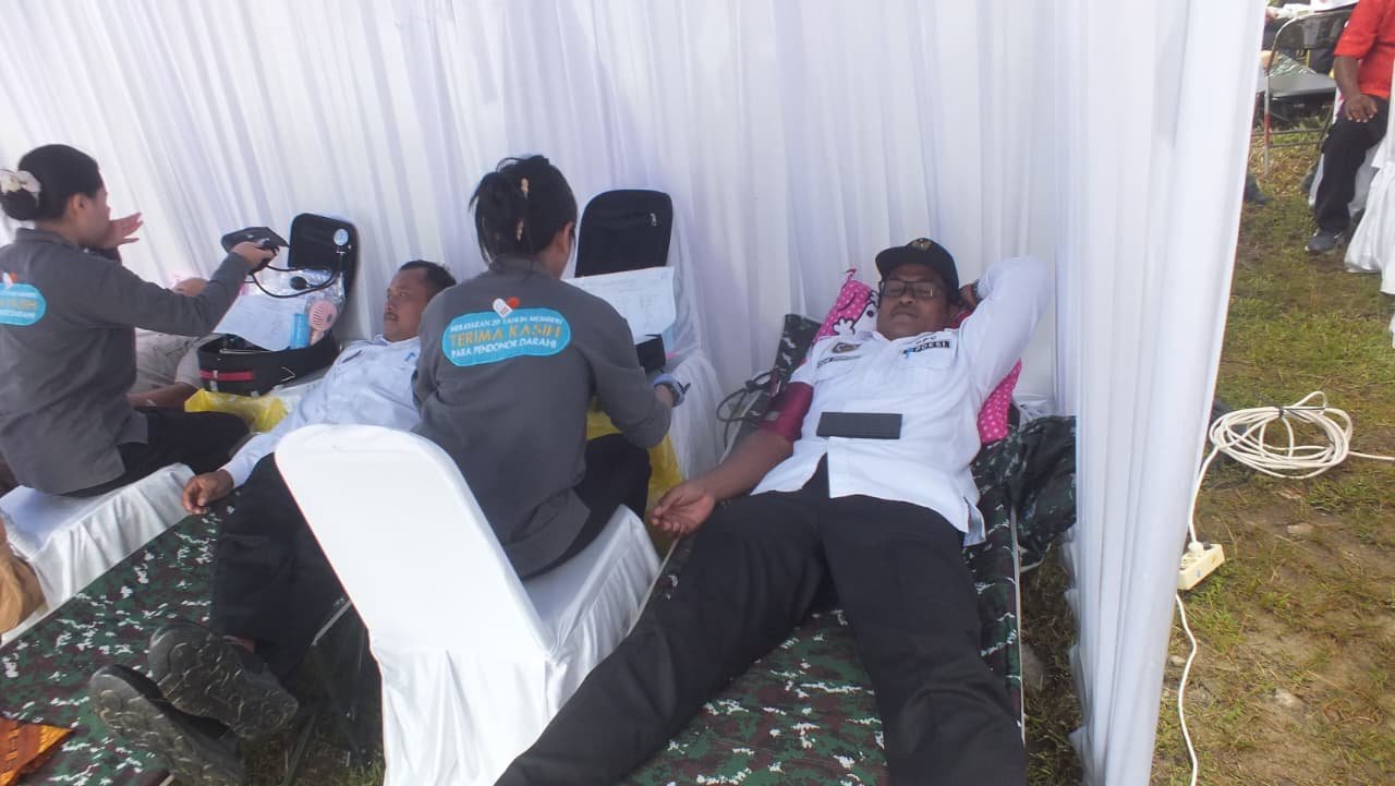 Setetes Darah Jadi Aksi Nyata Kepedulian pada TMMD Kodim 1014/Pbn