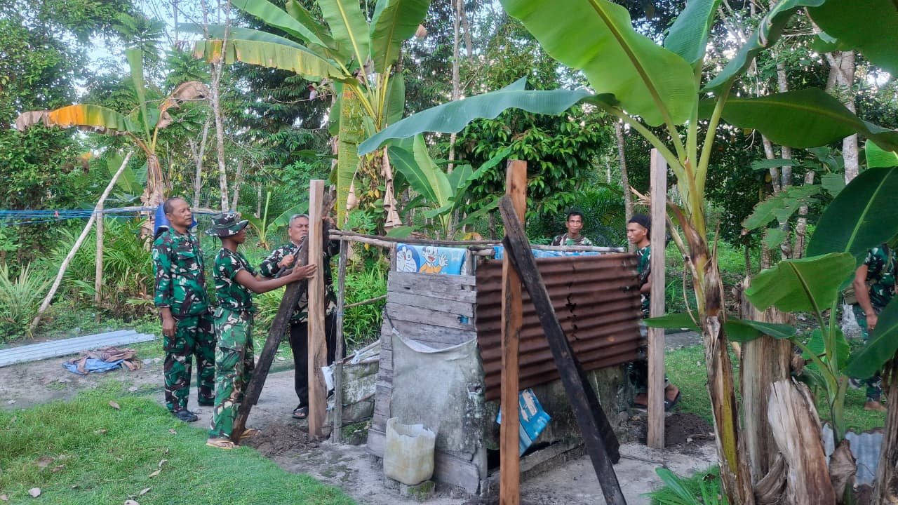 TMMD Ke-128 Jadi Jawaban Harapan Warga Desa Sungai Hijau