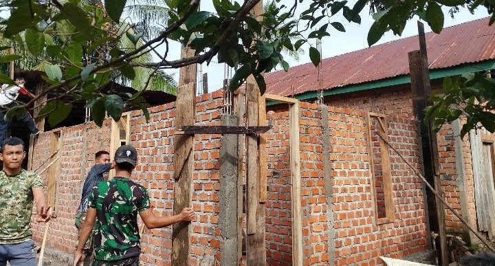 Kemajuan RTLH Titik 1 dalam TMMD 128 Kodim 0405/Lahat Sangat Memuaskan
