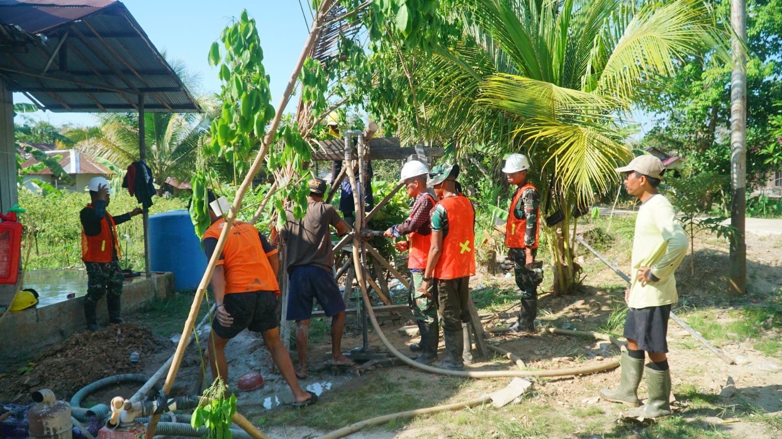 Tahap Penting Pengeboran Sumur Bor Sasaran 3, Satgas TMMD Tingkatkan Ketelitian