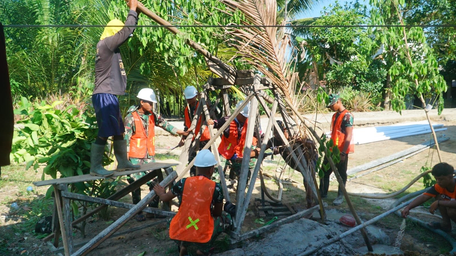 Pembangunan Sumur Bor di TMMD Reguler Ke-129 Berikan Akses Air Bersih
