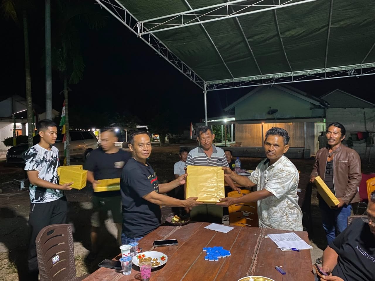 Keceriaan Nobar Final Piala Dunia dengan Doorprize di TMMD Ke-129 Kodim 0413/Bangka