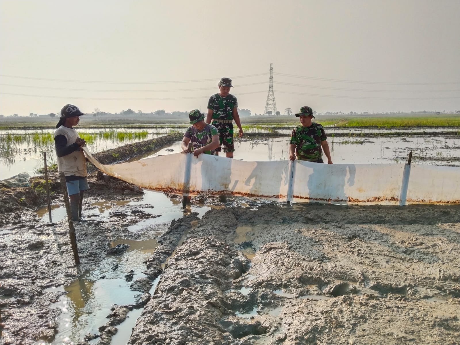 Desa Luwung Kencana Dukung Program Pertanian TMMD ke-129 Kodim 0620/Kab. Cirebon
