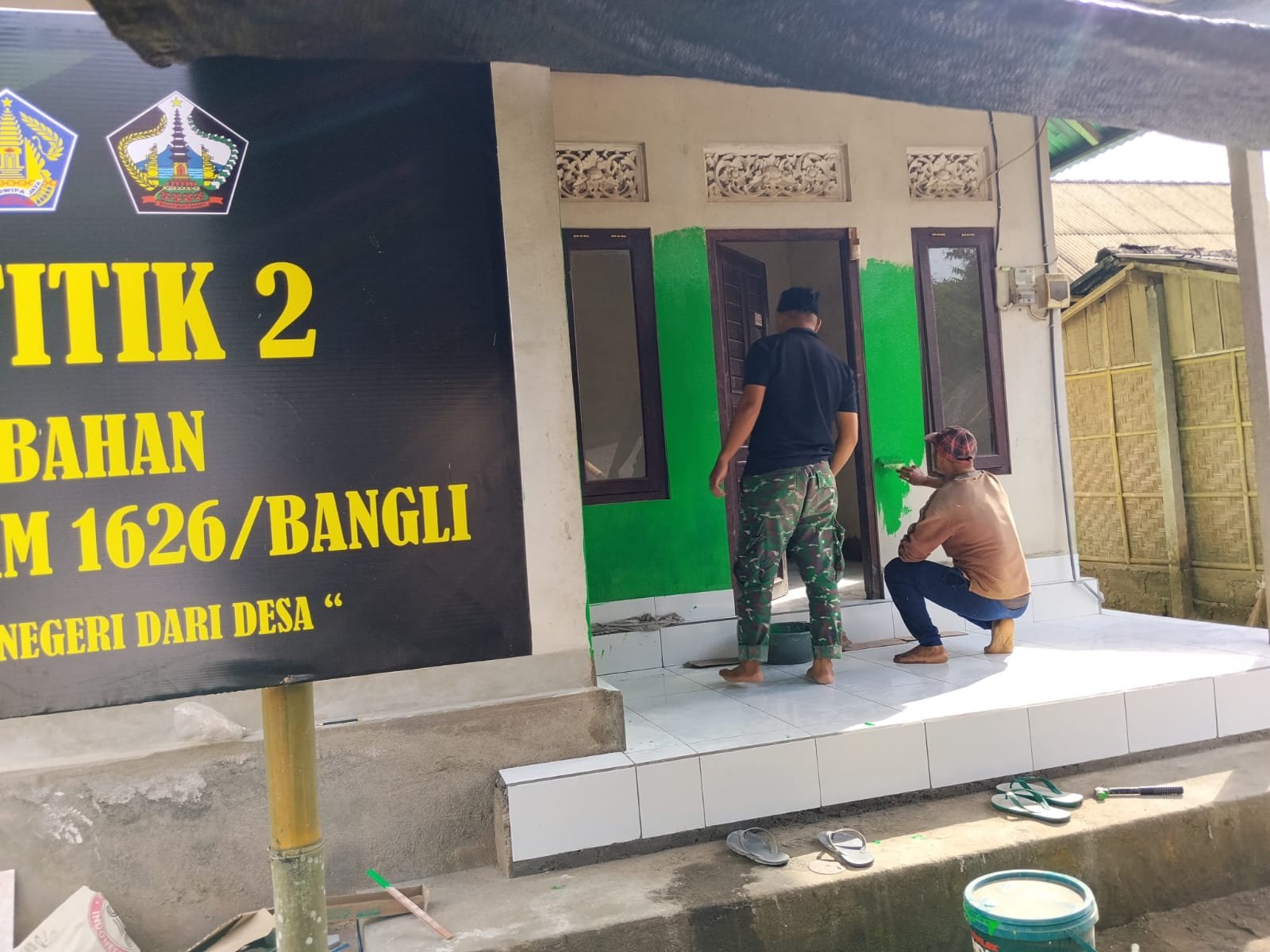 Pembangunan RTLH TMMD Ke-129: Satgas Kodim 1626/Bangli Mempercepat Penyelesaian Rumah Warga