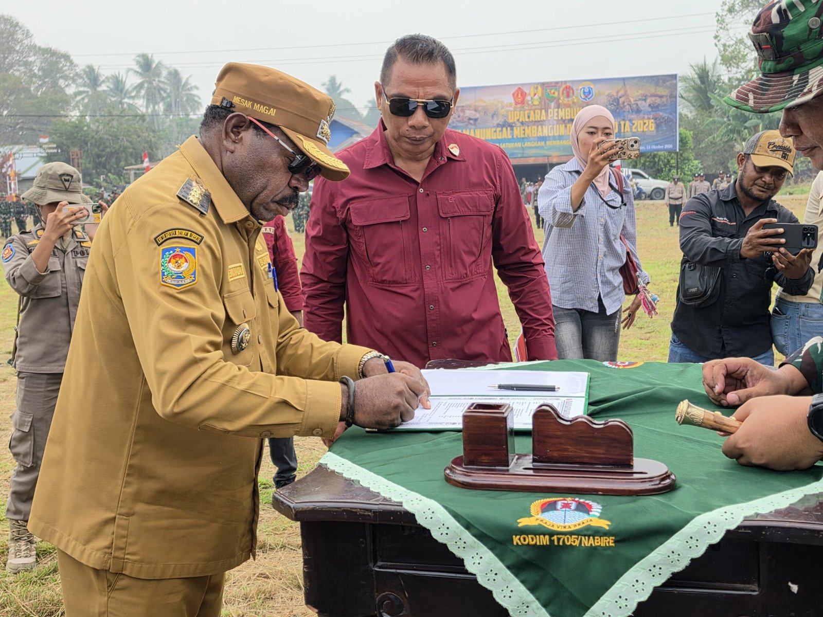 Acara Pembukaan TMMD Ke-130 di Nabire, Bupati Sampaikan Dukungan Penuh